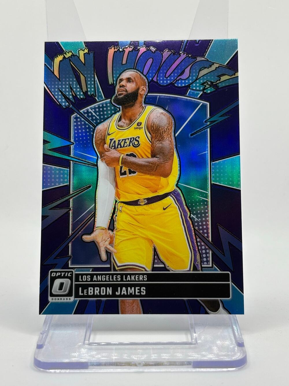 2024-25 Donruss Optic LeBron James My House! Purple Prizm Los Angeles Lakers - Picture 1 of 2
